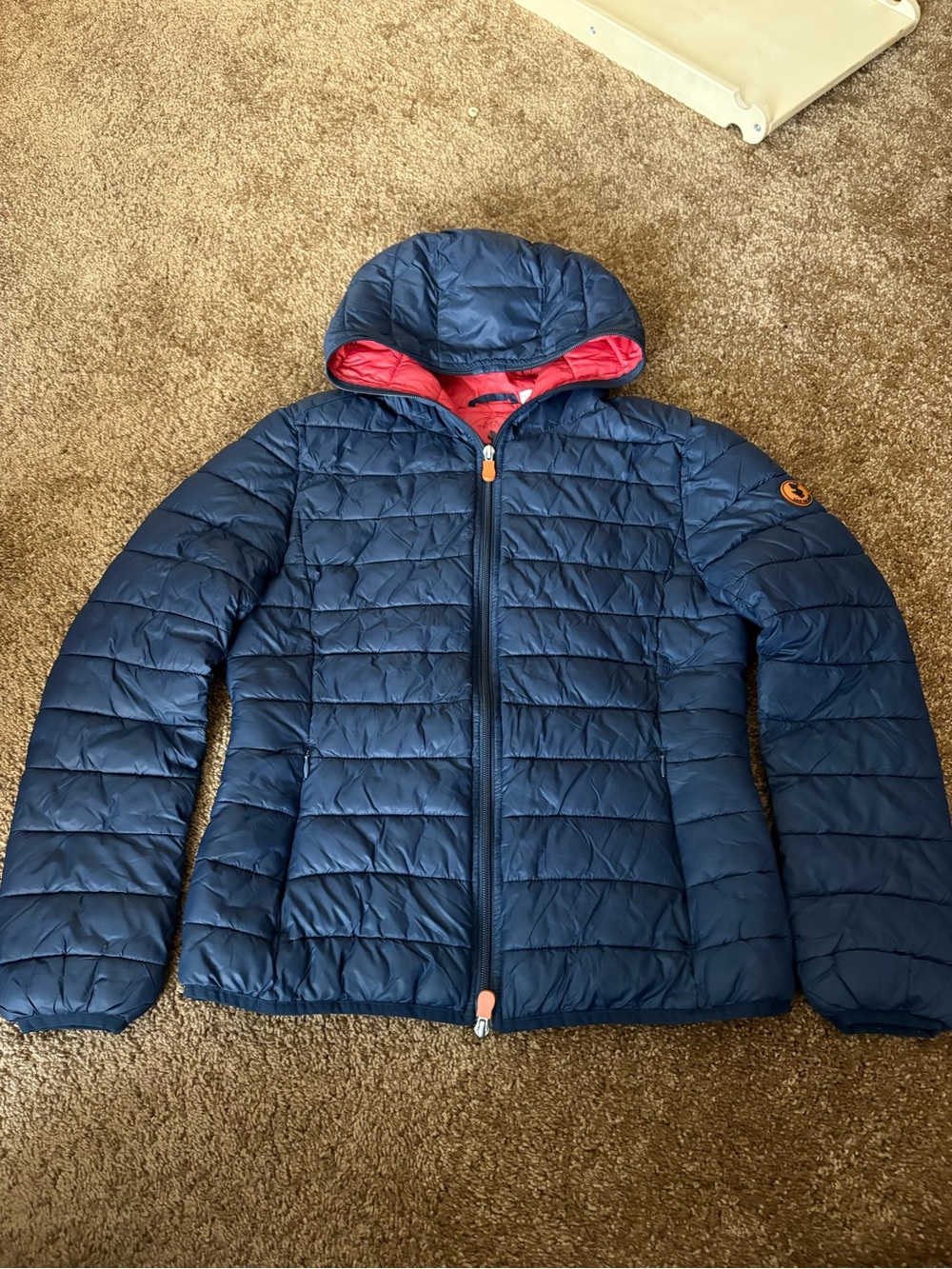 Save the Duck Women’s Ultra Light Puffer Size 1/Small Navy